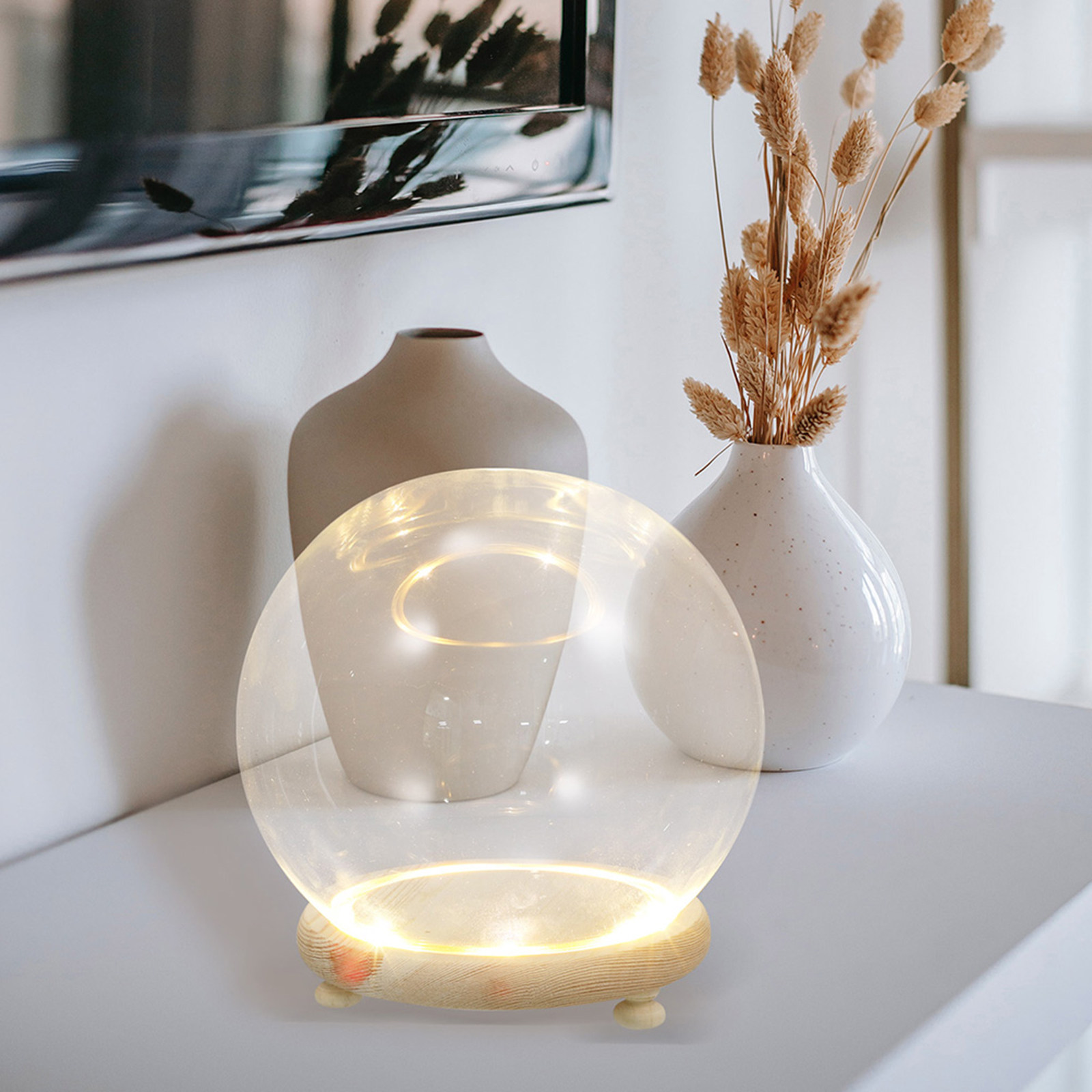 Plastic Dome Clear - Luminous Preserved Flower Glass Dome Clear