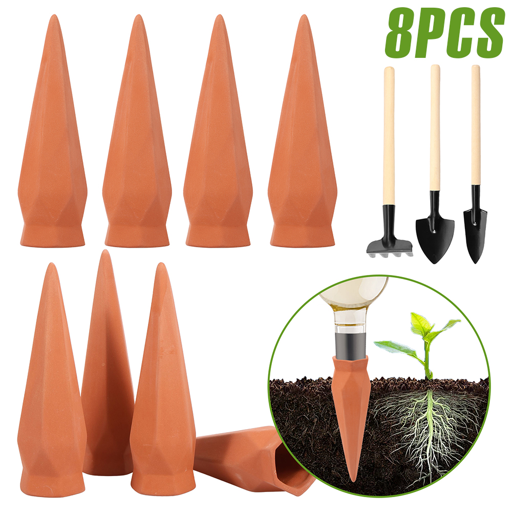 8Pcs Self Watering Stakes Red  - Self Watering Insert incelemesi ve fiyatı