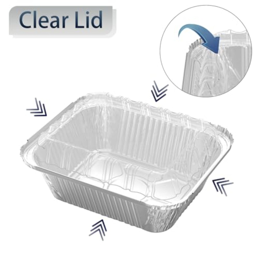 25 Pack Rectangular Disposable - Plastic Dome Clear incelemesi ve fiyatı