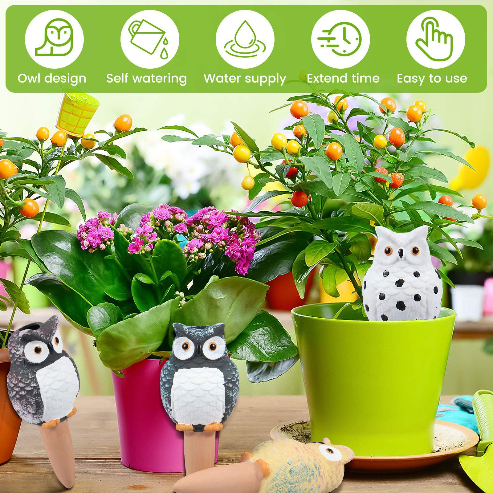 4Pcs Self-Watering Spikes Dive - Self Watering Insert incelemesi ve fiyatı