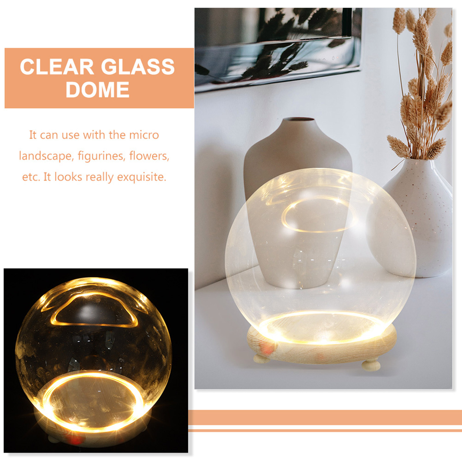 Clear Glass Dome Preserved Flo - Plastic Dome Clear incelemesi ve fiyatı